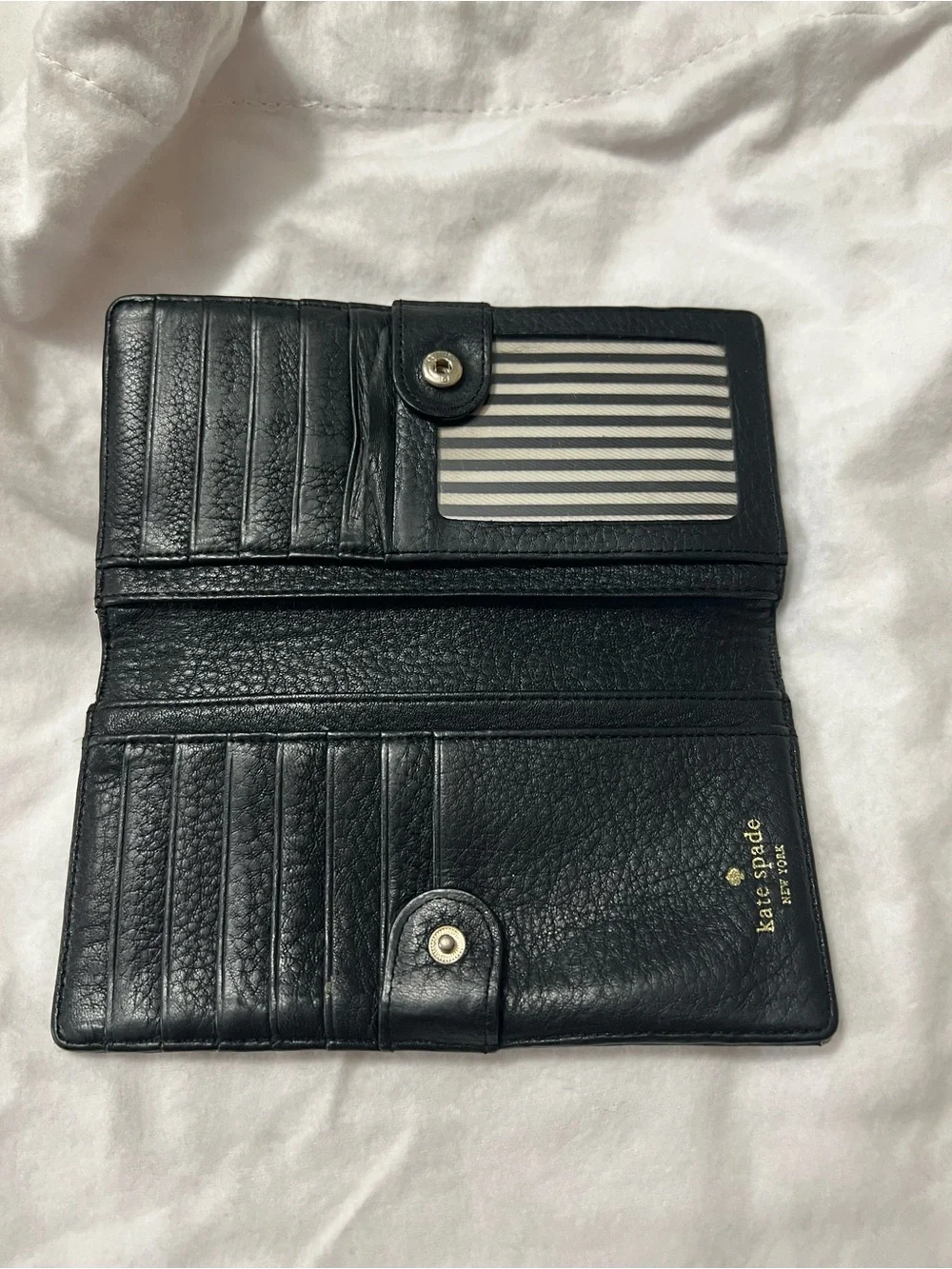 Kate Spade Black Leather Continental Wallet